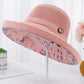 Stylish Reversible Floral Hollow Sun-Protection Large Wide Brim Hat