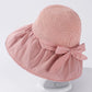 Vacation Weave Bow-Embellished Sun Protection Caps