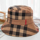 Casual Plaid Keep Warm Suede Fisherman Hat