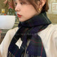 Stylish Plaid Tasseled Split-Joint Simple Scarf