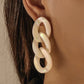 Chic Stylish 3 Colors Resin Colorful Chain Earrings