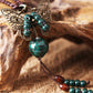 Vintage Handmade Ceramic Beads Alloy Butterfly Necklace