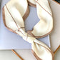 Original Striped Print Hair Band&Silk Scarf