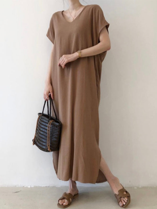Loose Chic Pleated Front And Rear Dress