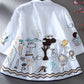 Cartoon Embroidered A-Line Shirt Top