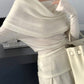 French Chic Off-Shoulder Knit Top