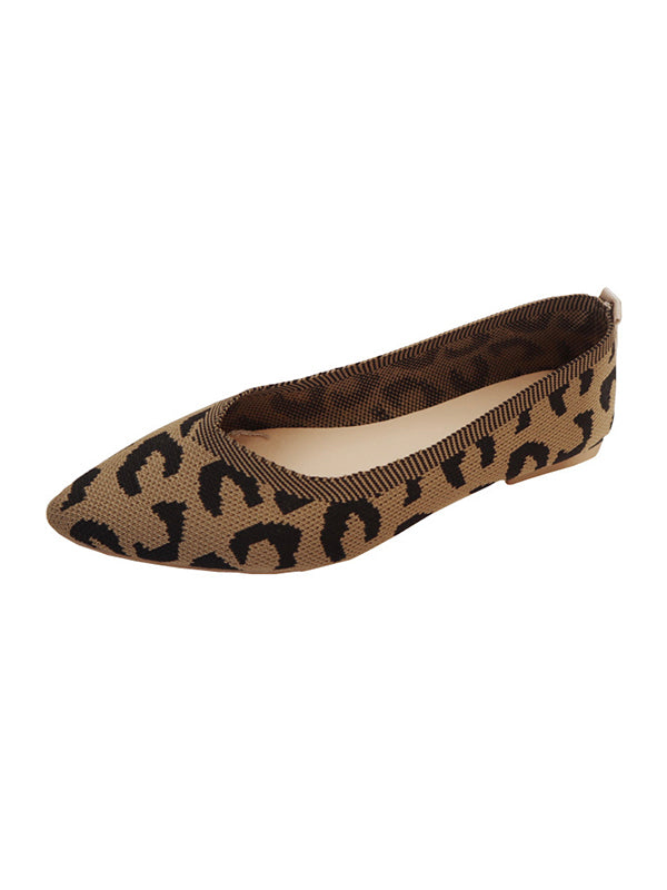 Trendy Original Leopard woven Flat Shoes
