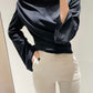 Chic Off-Shoulder Bell Sleeve Pleated Top