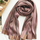 Contrast Colors Striped Light Maturity Silk Scarf&Shawl