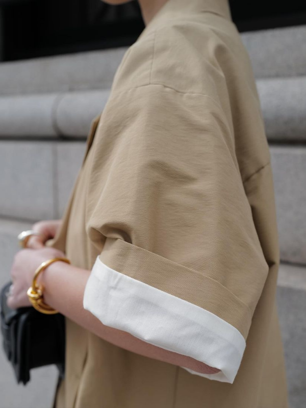 Fashion Casual Half Sleeve Blazer Outwear
