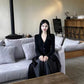 Black French Knit Panel Dress