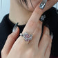 Original Adjustable Solid Color Heart Shape Ring