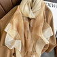 Simple Contrast Color Silk Blended Shawl&Scarf