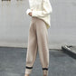 Stylish Knitting Elastic Waist Wide Leg Harem Pants