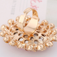 Full Diamond Crystal Glass Open Adjustable Ring