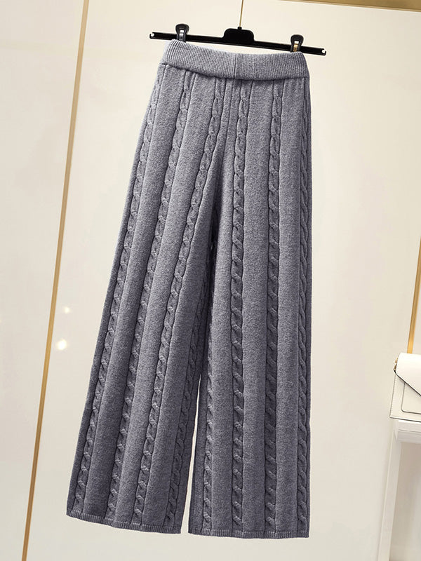 Stylish Selection Loose Wide Leg Solid Color Pants