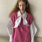 White Inspired Designer Bow Tie(Detachable) Top Shirt Blouse