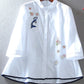 Embroidered Peacock A-Line Shirt Top
