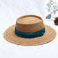 Leisure Sun-Protection Flat Straw Hat