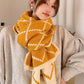 Stylish 8 Colors Rhombic Plaid Warm Knitted Scarf