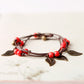 Original National Handmade 7 Colors Ceramic Bead Alloy Leaf Bracelet