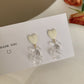 Girlish Candy Color See-Through Bear Earrings