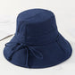 Casual Solid Color Frenum Sun-Protection Bucket Hat