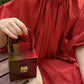 Vacation Loose Long Sleeve Red Dress