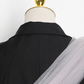 Mesh Stitching Irregular Vest Blazer