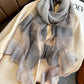 Simple Contrast Color Silk Blended Shawl&Scarf
