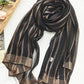 Contrast Colors Striped Light Maturity Silk Scarf&Shawl