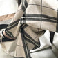 Casual Loose Wide Leg Checkered Drawstring Pants