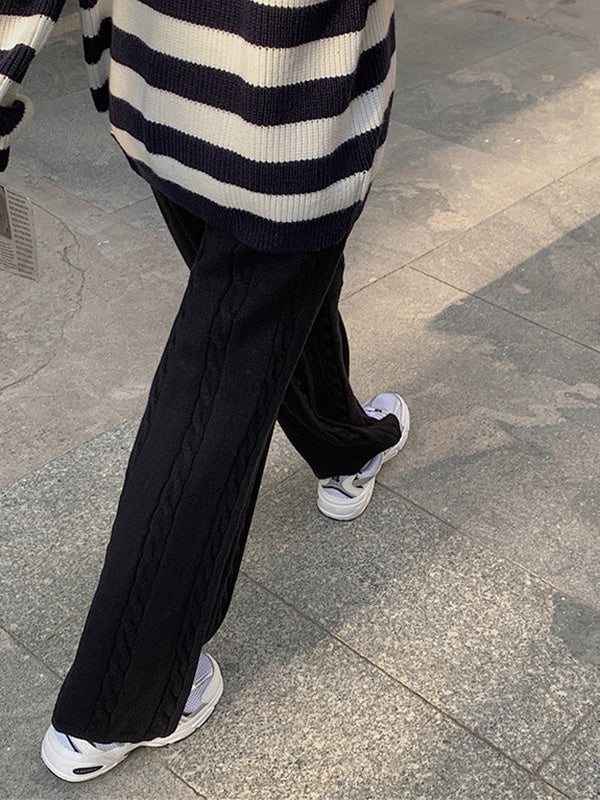Stylish Selection Loose Wide Leg Solid Color Pants