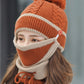 Personality Warm Knitting Hat+Scarf+Mask Set