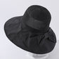 Stylish Knitting Bow-Embellished Sun-Protection Large Wide Brim Hat