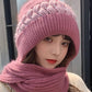 Casual Jacquard 7 Colors Scarf&Hat Set