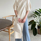 Spring Fashion Loose Solid Color Round Neck Slit Top