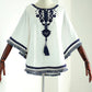 Fashion Loose Plus Size Cape Cape Embroidered Shirt Top