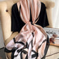 Urban Bow-Embellished Printed Contrast Color Shawl