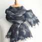Vintage Tie-Dyed Fringed Scarf