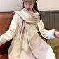 Printed Contrast Color Tasseled Imitation Cashmere Shawl Scarf