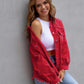 Loose Multicolor Ripped Denim Jacket