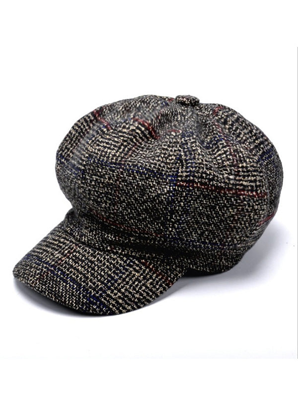 Personality Striped&Plaid Beret Hat