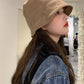 Suede Solid Color Simple Fisherman Hat