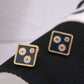 Artistic Retro Geometry Daisy Earrings
