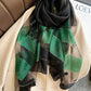 Simple Contrast Color Silk Blended Shawl&Scarf