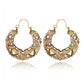 Vintage Alloy Hollow Flower Earrings