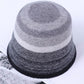 Vintage Striped Lamb Wool Fisherman Hat
