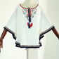 Loose Cape Dolman Sleeve Vintage Embroidered Floral Shirt Top