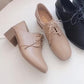 Retro Solid Color Chunky Heel PU High Heel Shoes